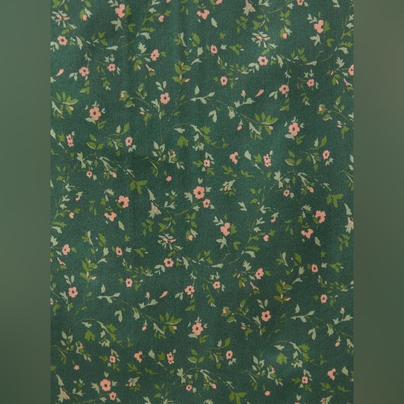 New! Reformation Kaye Silk Green Corriander Floral Midi Dress 🌿 size 6 - Picture 8 of 11